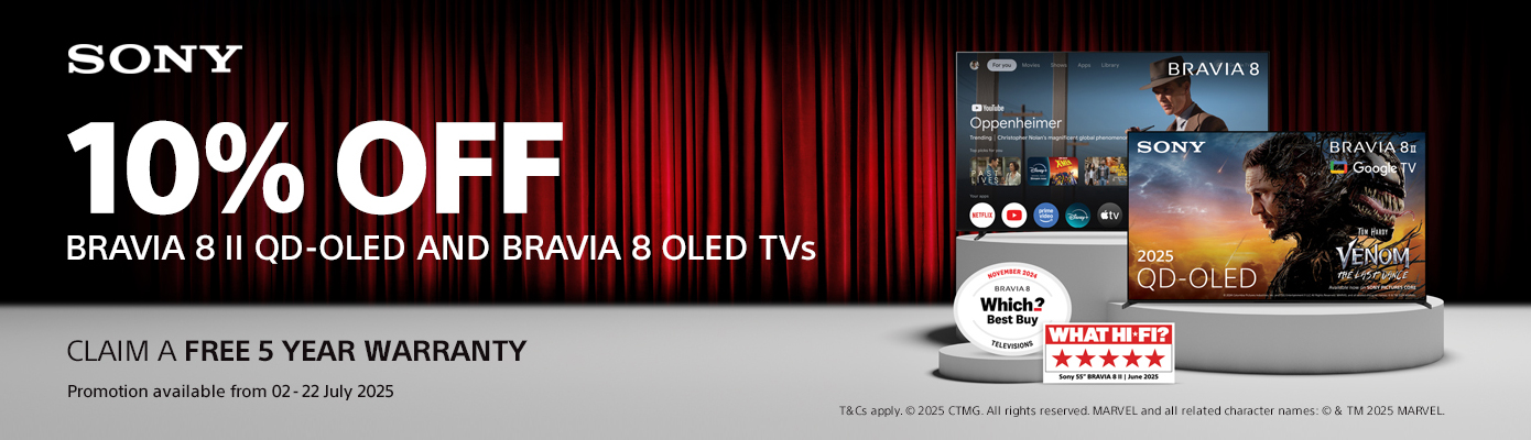 Sony 10% off selected TVs July 2025