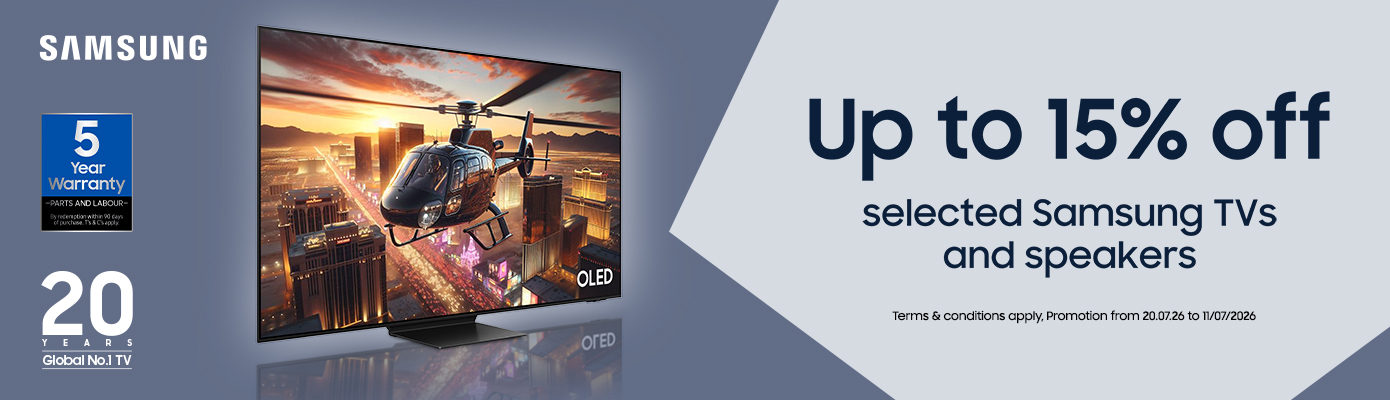 Samsung save up to 15% AUG 2026
