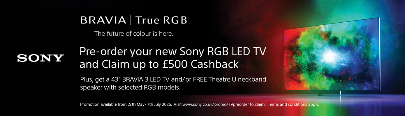 SONY £500 Cashback RGB TV Offer 2026