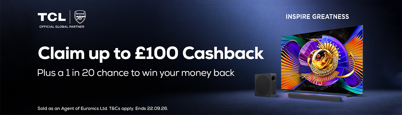 TCL £100 Cashback Promotion AUG 2026