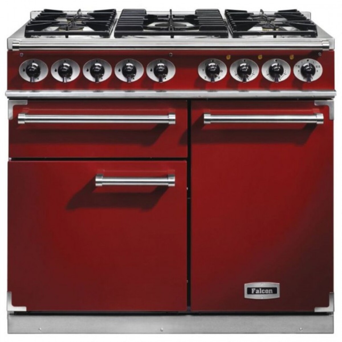 FALCON 98500 (F1000DXDFRD/NM) 100cm Deluxe Range Cooker, Red Finish