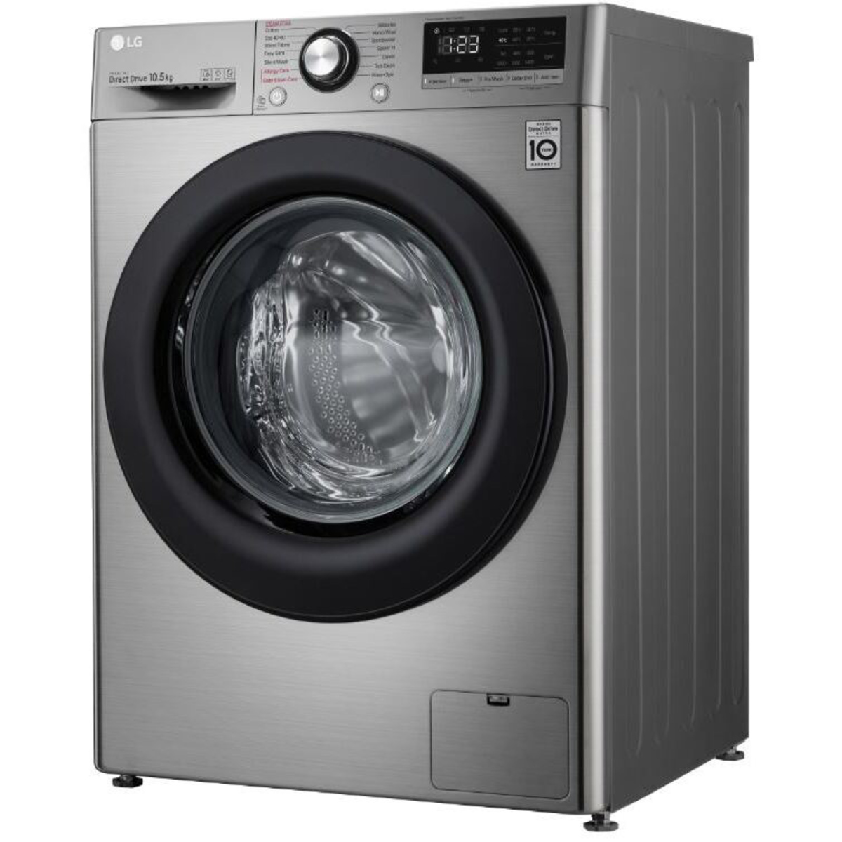 LG F4V310SSE 10.5kg 1400 Spin Washing Machine, Graphite
