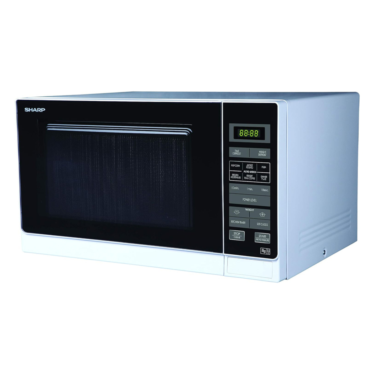 Sharp R372WM 25 Litre Solo Microwave Oven, White