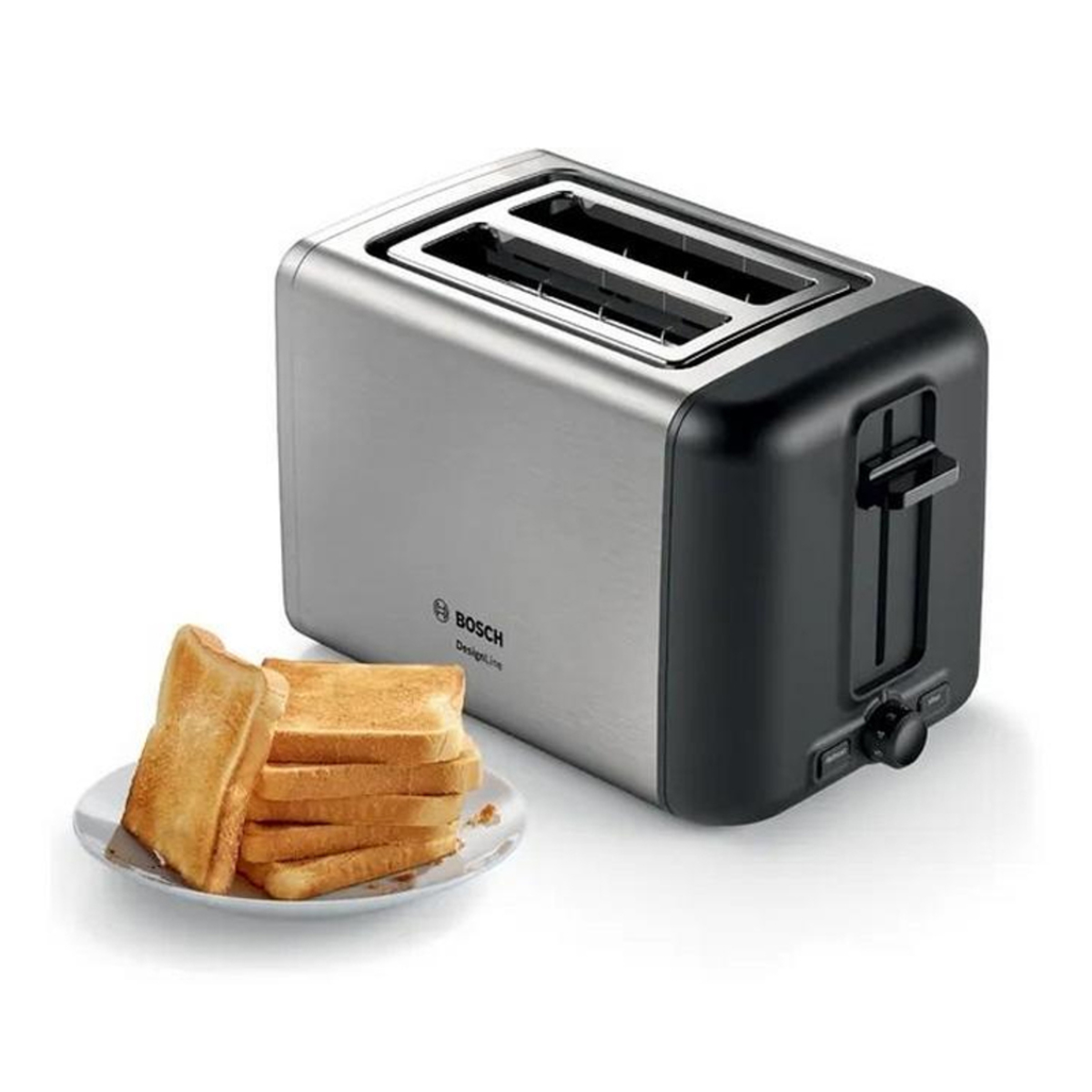 Bosch TAT3P420GB 2 Slice Toaster, Stainless Steel