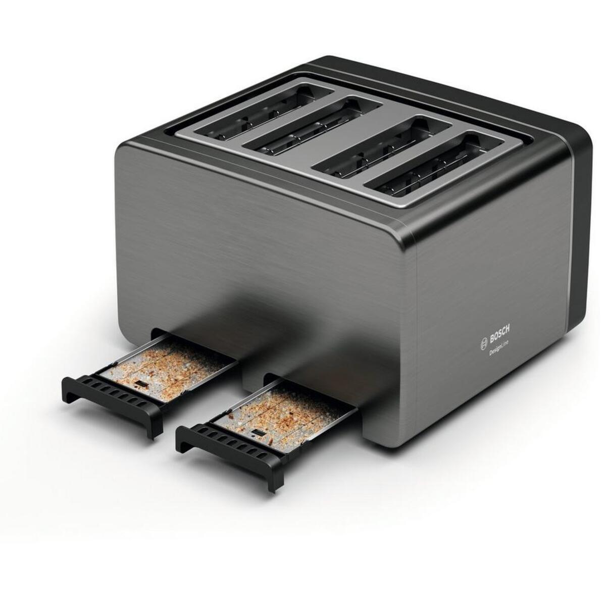 Bosch TAT5P445GB 4 Slice Toaster, Anthracite