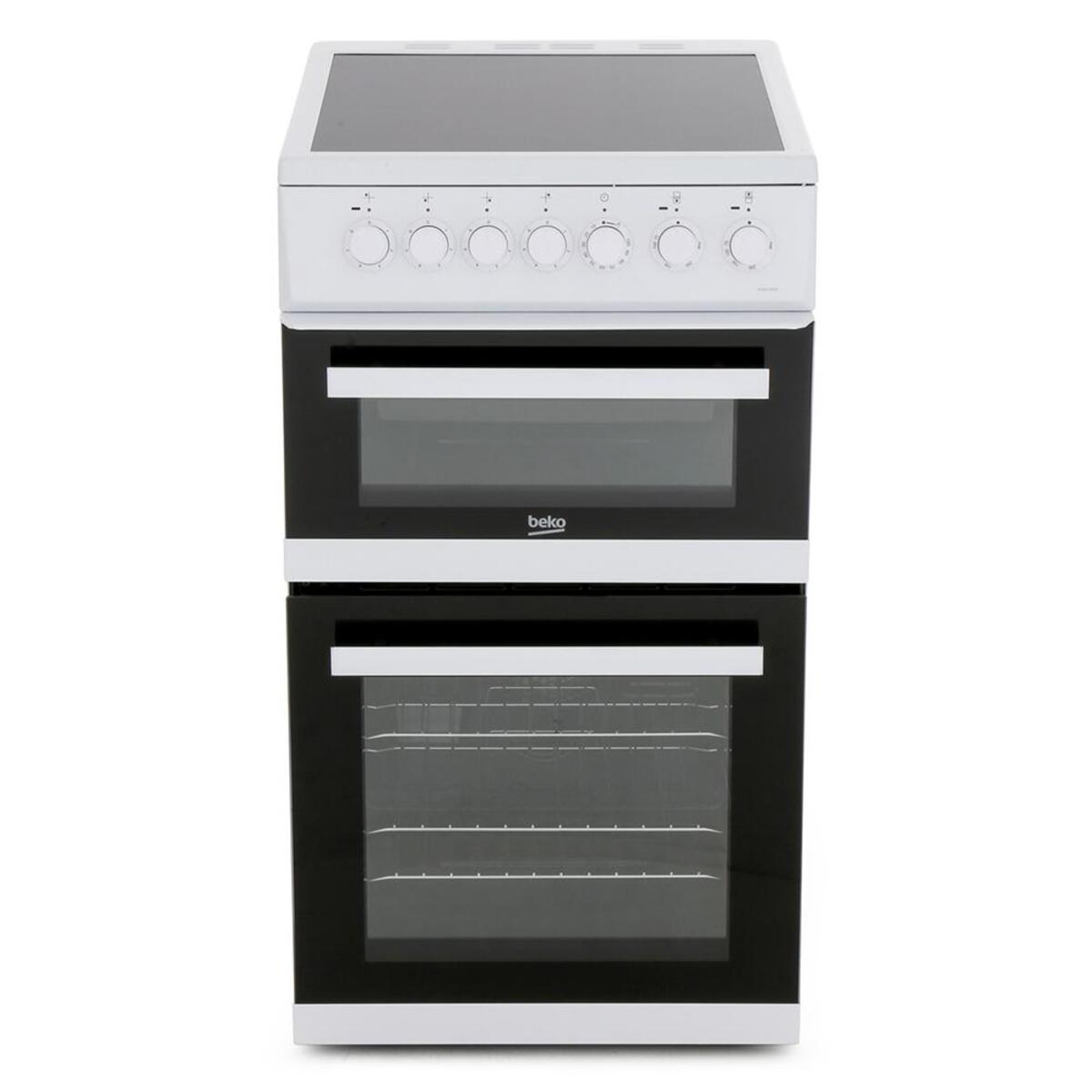 Beko EDVC503W 50cm Electric Cooker with Double Oven, White