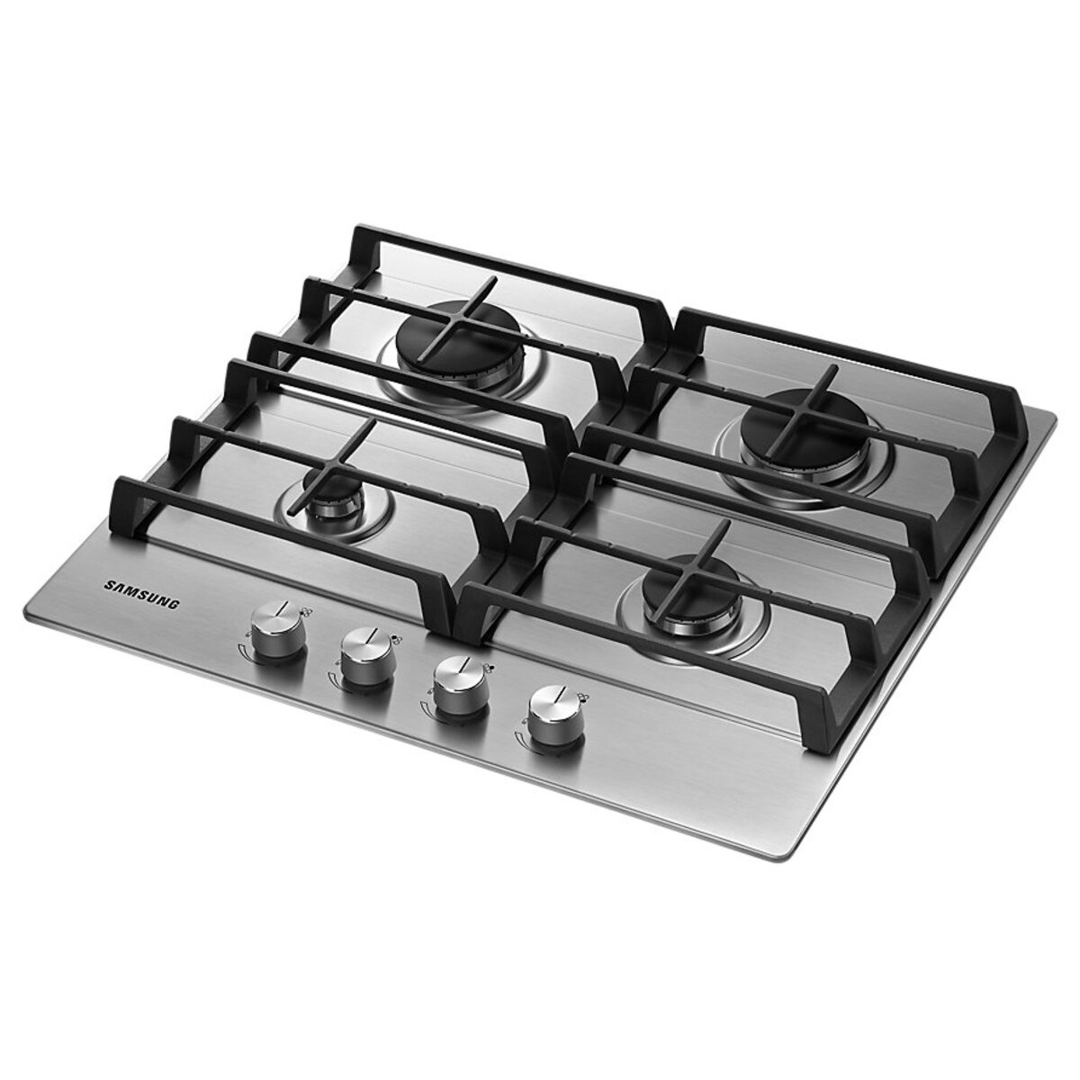 Image of Samsung NA64H3010AS 60cm 4 Burner Gas Hob with Cast Iron Grates