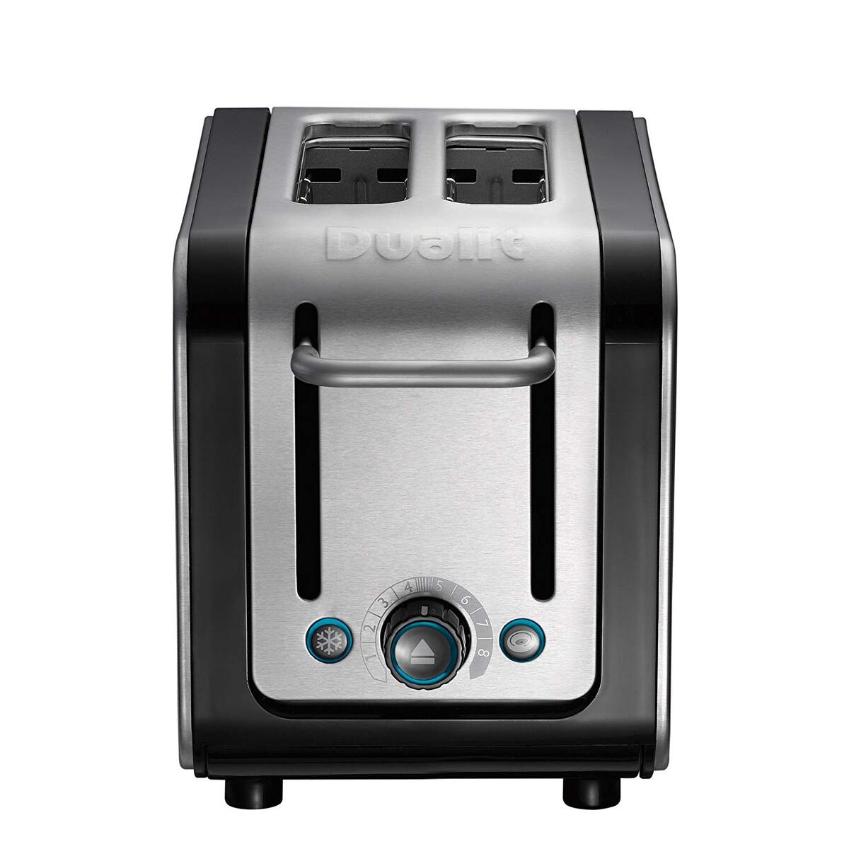 Dualit 26505 ARCHITECT 2 Slot Toaster, Black/Stainless Steel