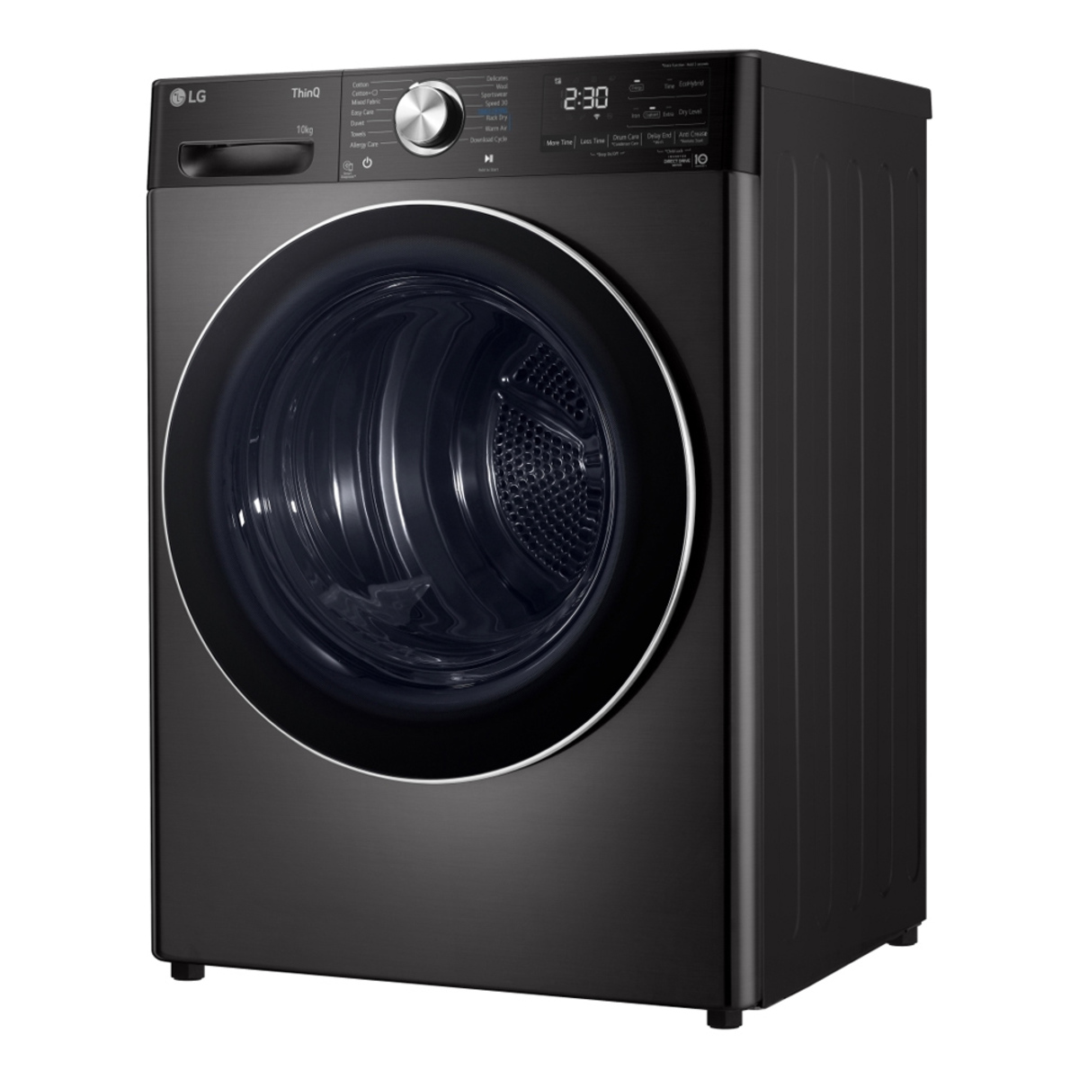 Image of LG FDV1110B A+++ 10Kg Eco Hybrid Heat Pump Tumble Dryer, Black