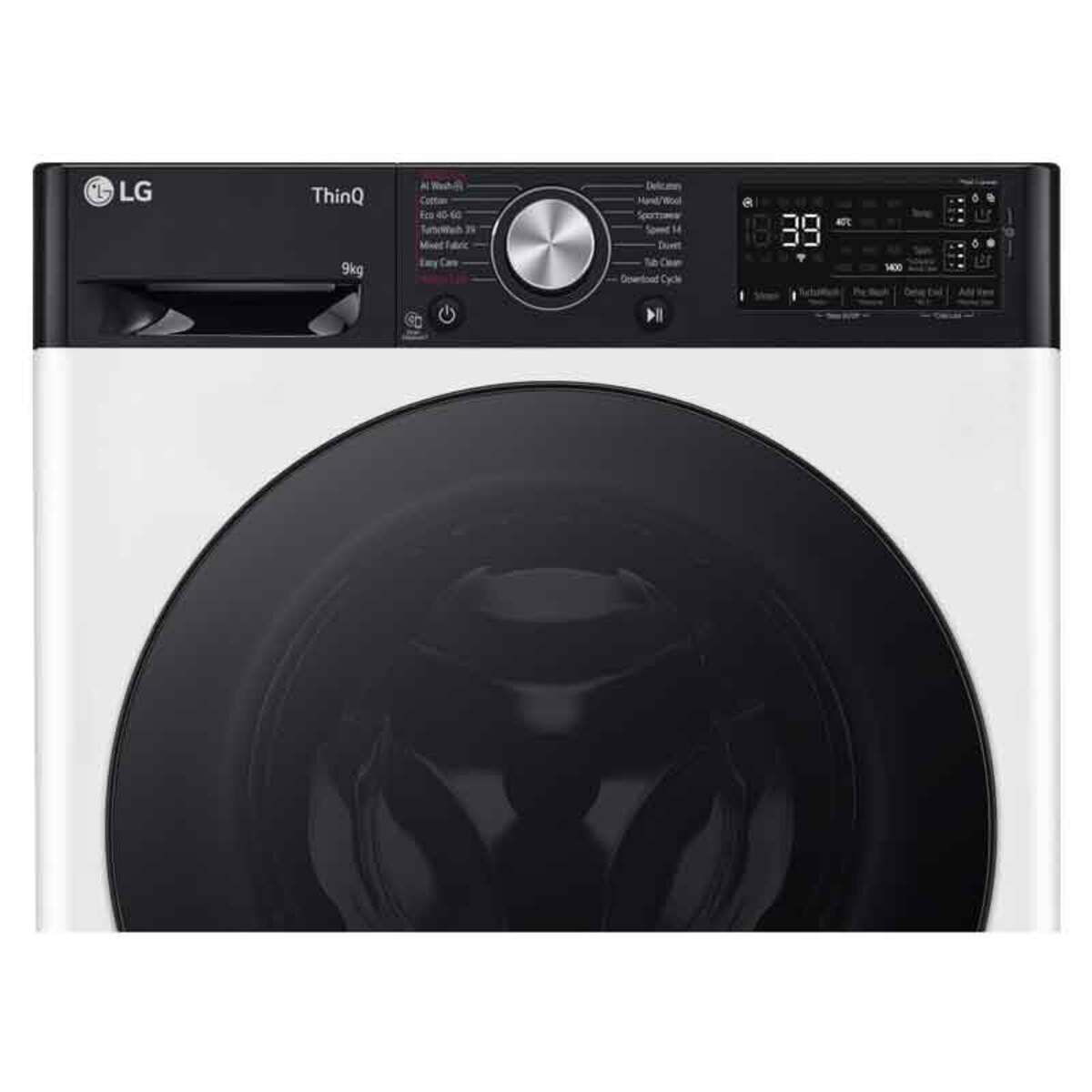 LG F4Y709WBTA1 A Rated 9kg 1400 RPM Washing Machine, White