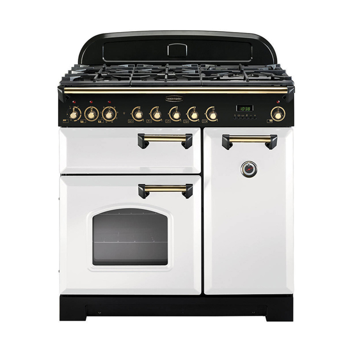 Rangemaster 113560 (CDL90DFFWH/B) CLASSIC DELUXE 90cm Dual Fuel Cooker
