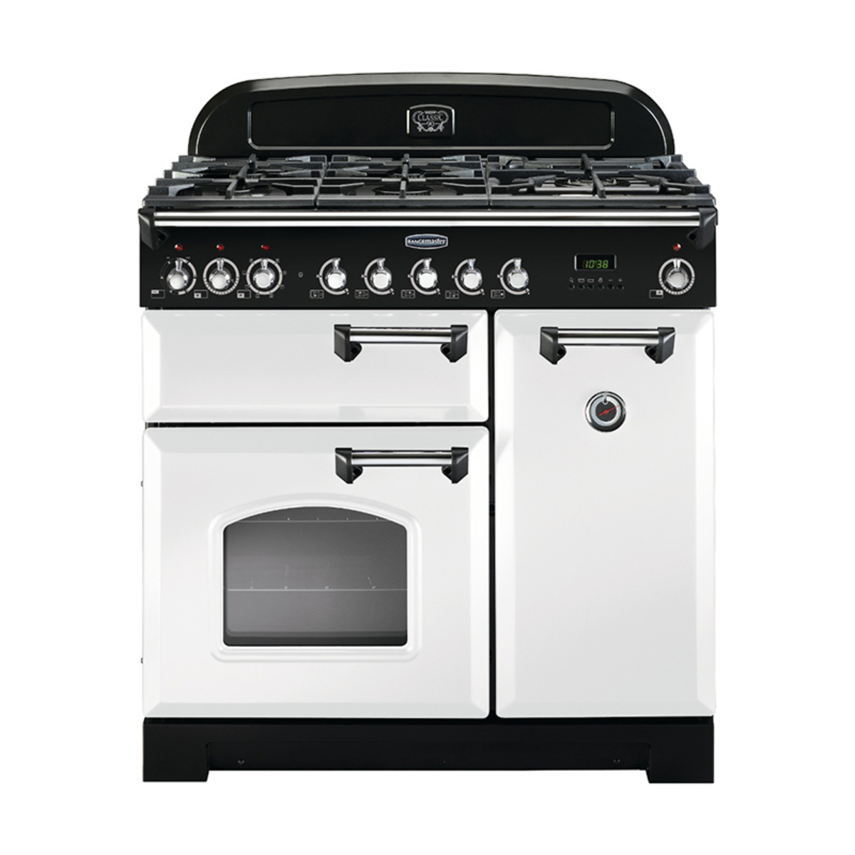 Rangemaster 113550 (CDL90DFFWH/C) CLASSIC DELUXE 90cm Dual Fuel Cooker