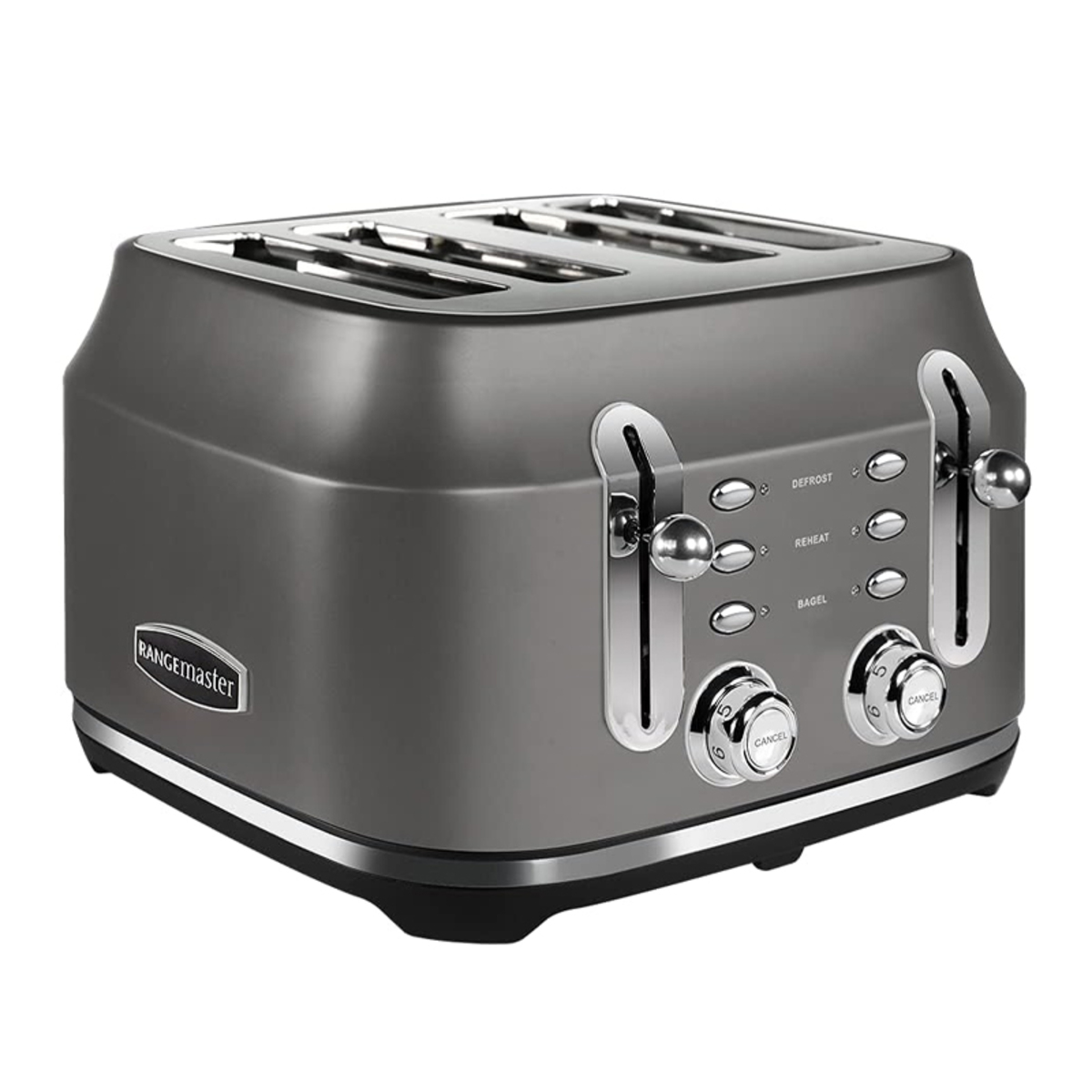 Rangemaster RMCL4S201GY Classic 4 Slice Toaster, Grey