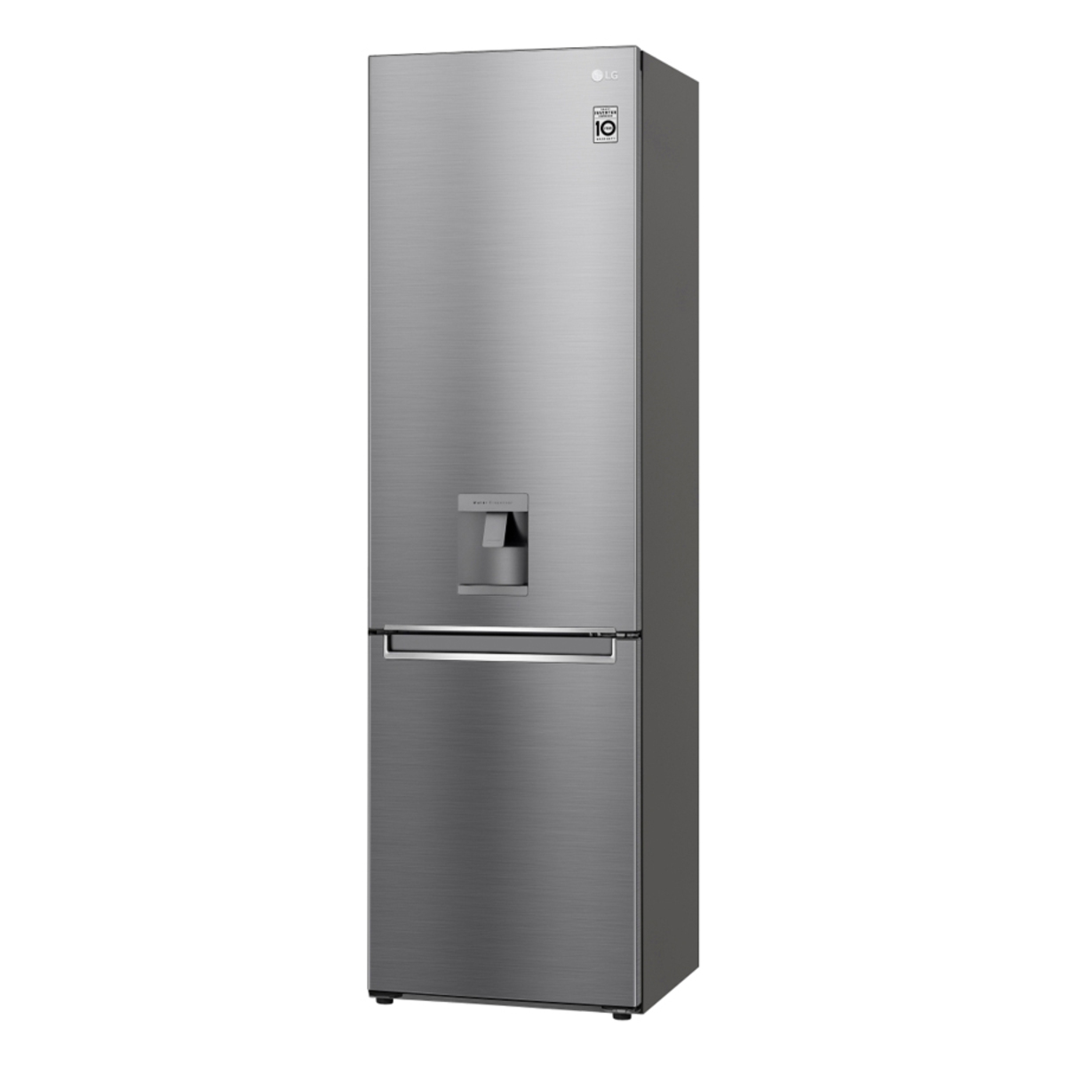 LG GBF62PZGGN D Rated 384L 60cm Tall Fridge Freezer, Stainless steel