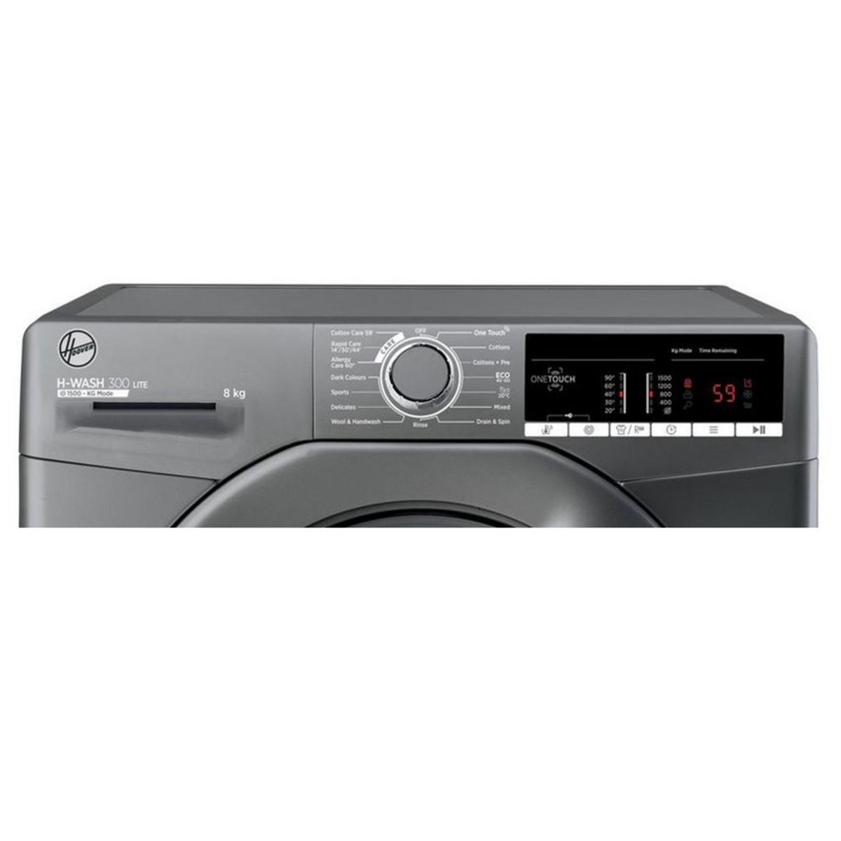 Hoover H3W58TGGE D Rated 8kg 1500 Spin Washing Machine in Graphite