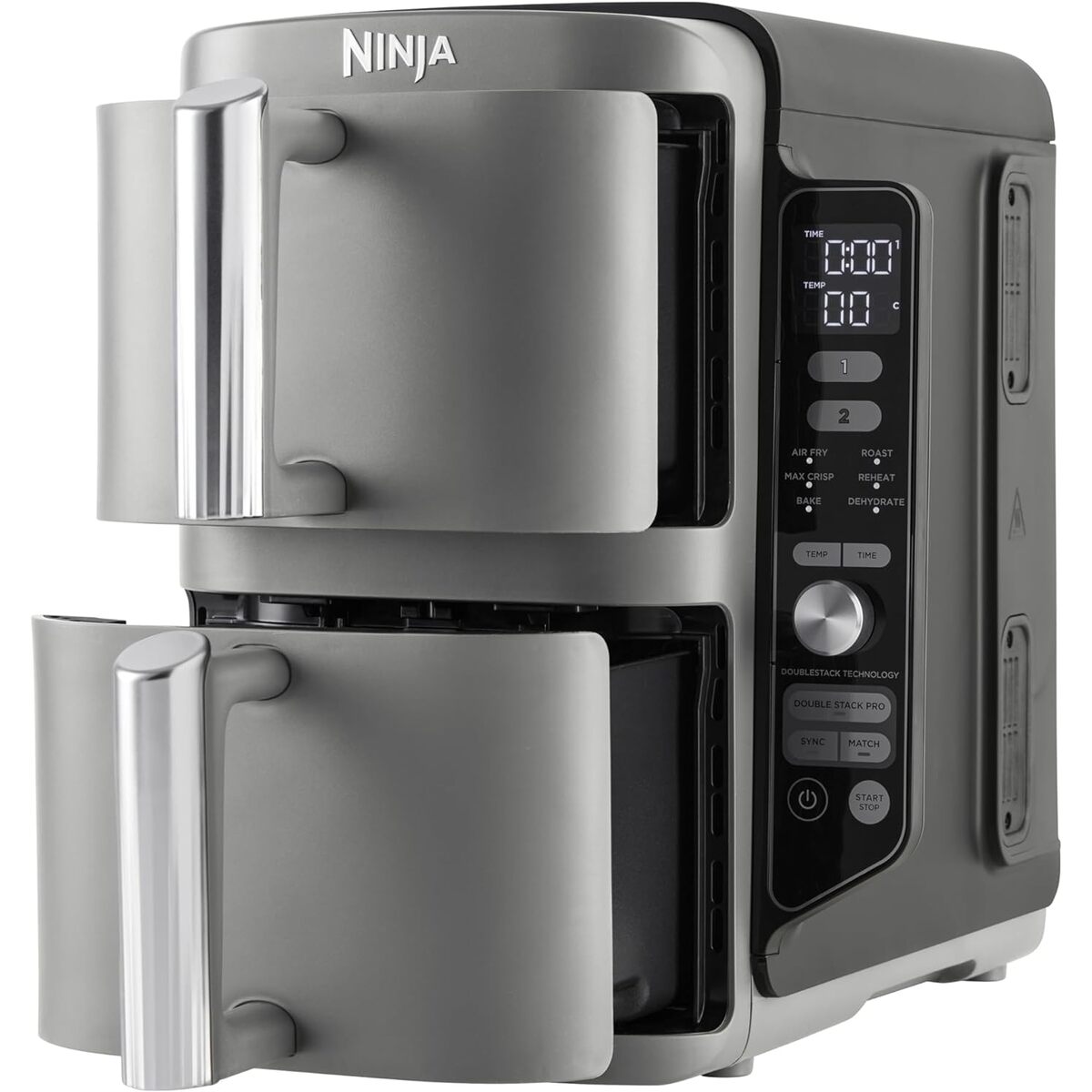 Ninja SL400UK Double Stack XL 2-Drawer 9.5L Air Fryer, Grey