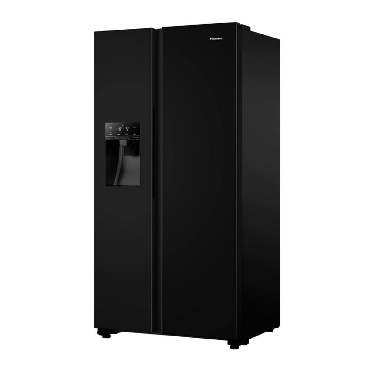 Hisense RS694N4TBF F Rated American Style Fridge Freezer, Black