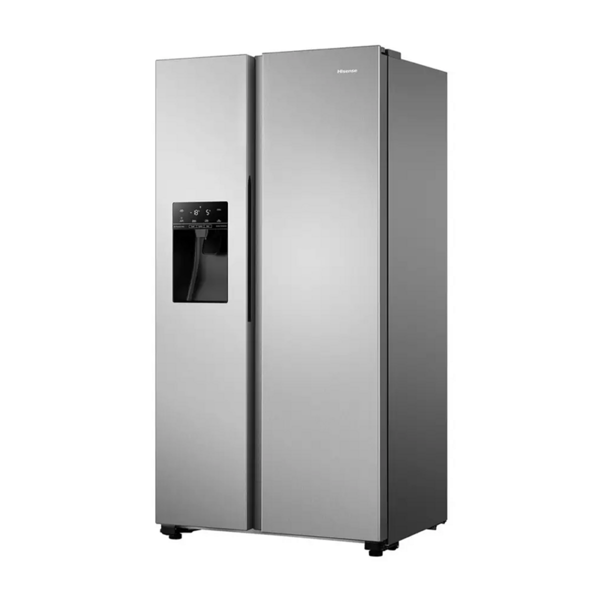 Hisense RS694N4TCF F Rated American Style Fridge Freezer, Stainless Steel
