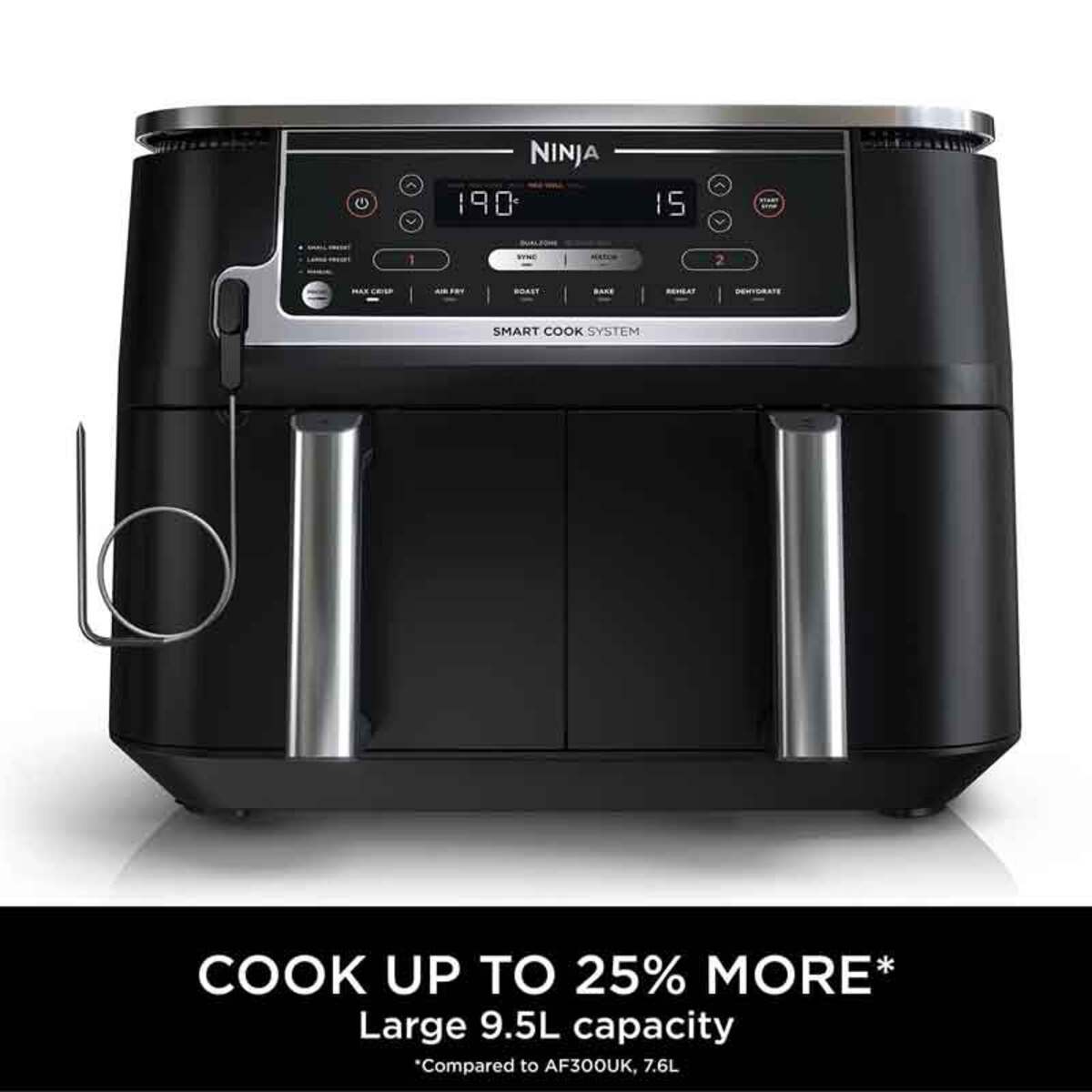 Image of Ninja AF451UK Foodi MAX Dual Zone Air Fryer with Smart Cook System