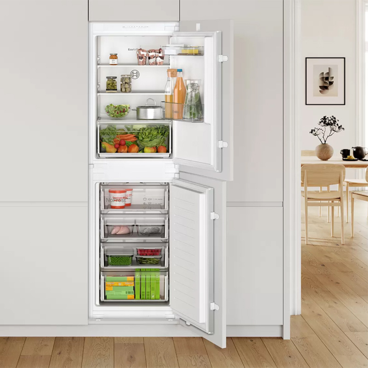 Bosch KIN85NSF0G Serie 2 F Rated Built-in fridge-freezer