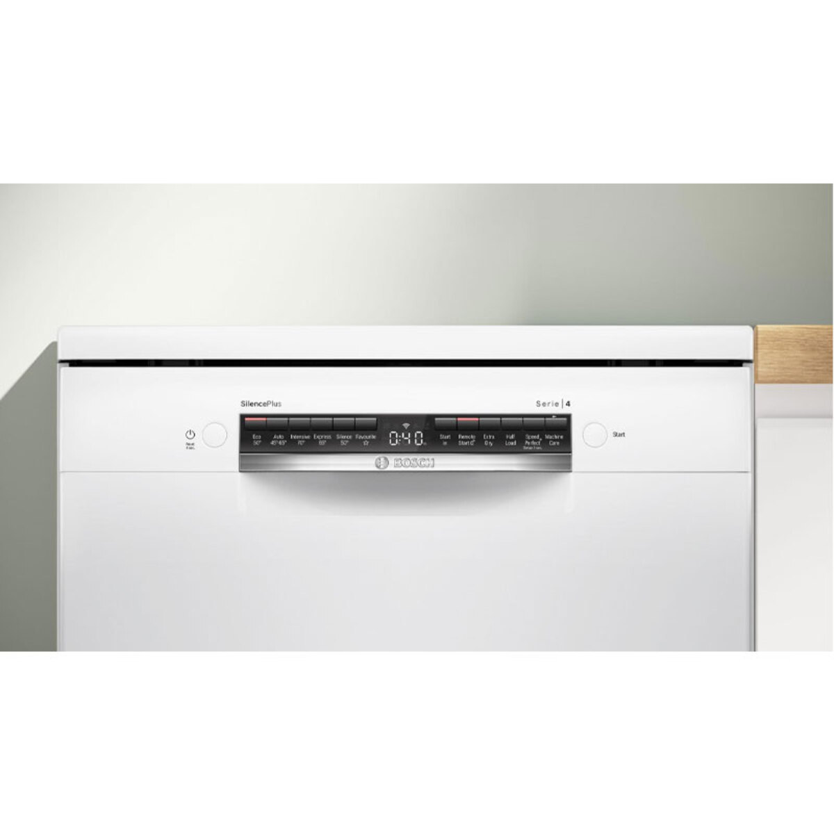 Bosch SMS4EKW06G Serie 4 60cm Free-standing Dishwasher, White