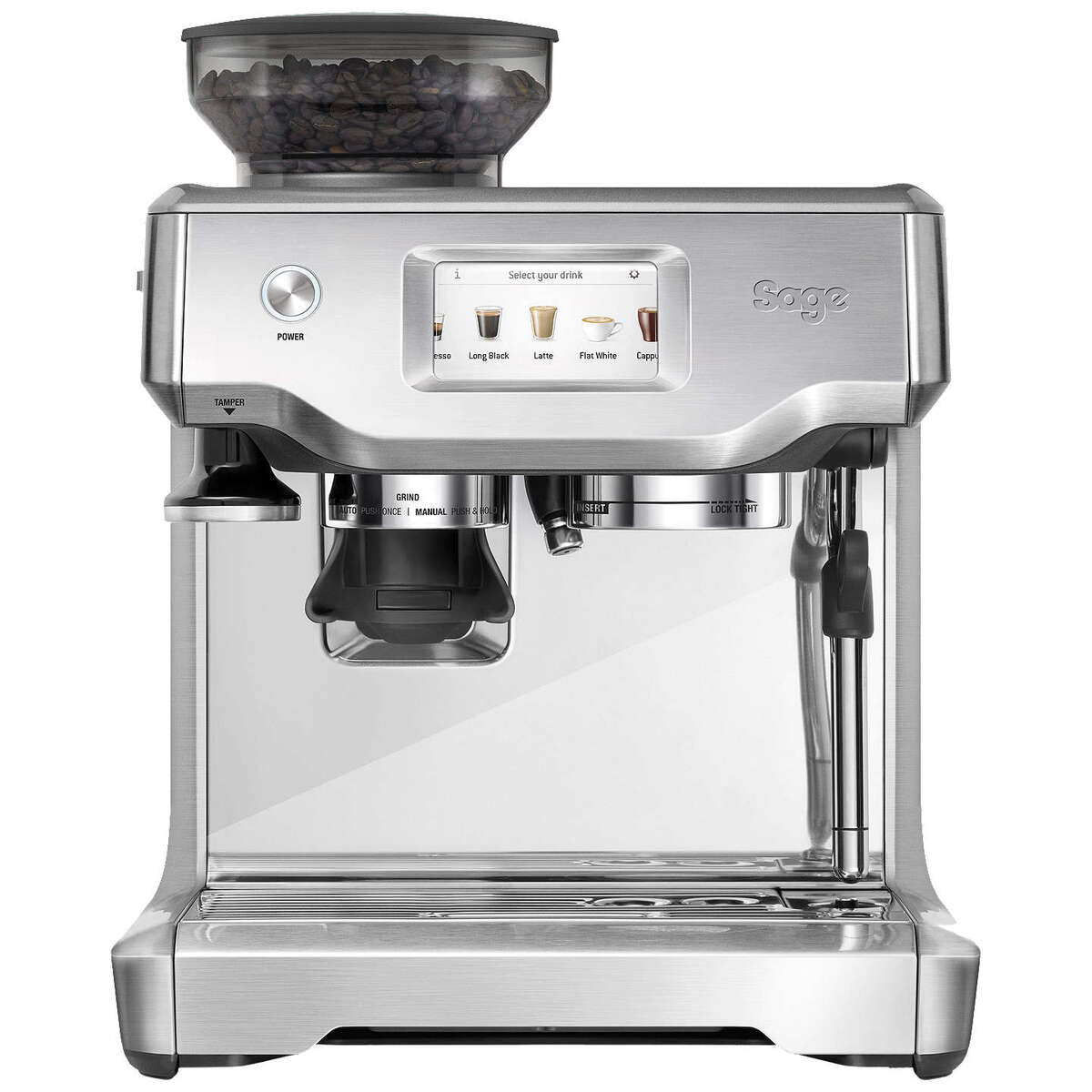 Image of Sage SES880BSS The Barista Touch Coffee Machine, Stainless Steel