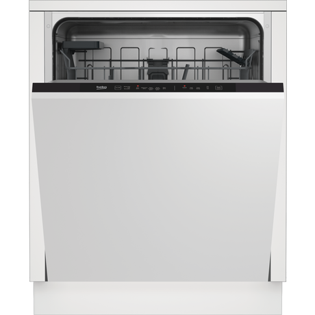 Beko DIN15C20 E Rated Integrated Full Size Dishwasher, 14 Place Settings