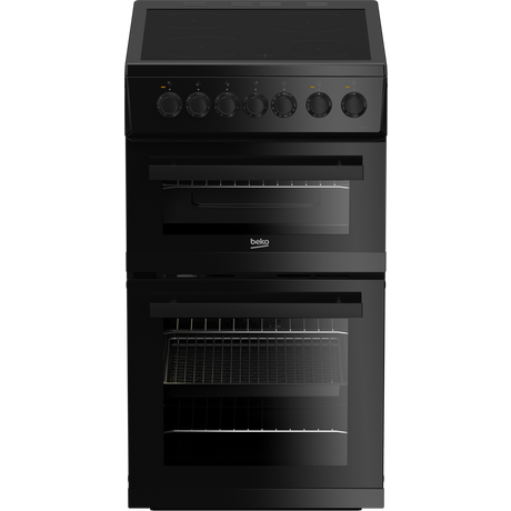 Beko EDVC503B 50cm Electric Cooker with Double Oven, Black
