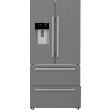 Blomberg KFD4953XD F Rated American Style Fridge Freezer, Stainless Steel