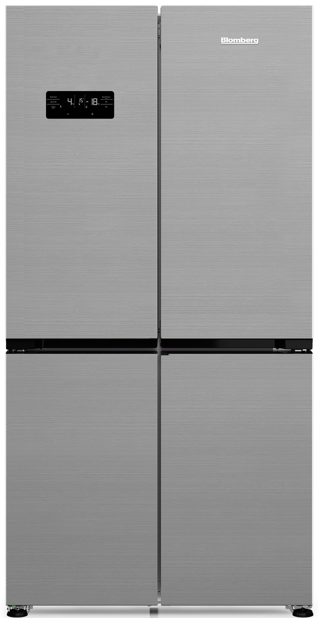 Blomberg KQD114VPX 90.8cm Dual Cooling American Style Fridge Freezer - Brushed Steel