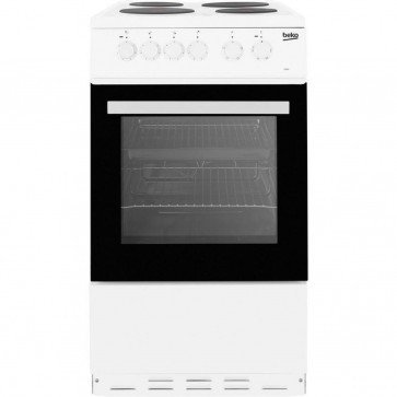 50cm Single Oven Electric Cooker, White