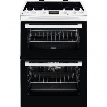 60cm Double Electric Cooker with 4 Zone Ceramic Hob