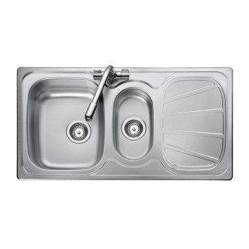 Baltimore Stainless Steel Inset Sink 1.5 Bowl, Polished