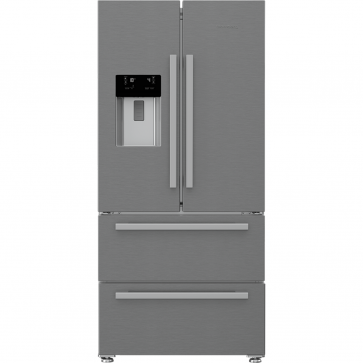 F Rated American Style Fridge Freezer, Stainless Steel
