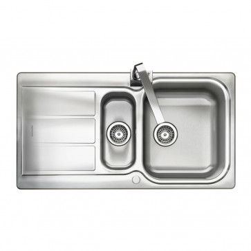 Glendale Stainless Steel Inset Sink 1.5 Bowl, Polished