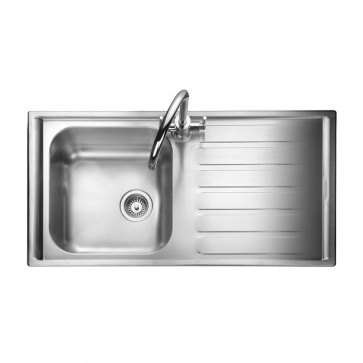 Manhattan Stainless Steel Inset Sink 1 Bowl, Polished