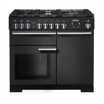 PROFESSIONAL DELUXE 100cm Dual Fuel Cooker, Charcoal Bk