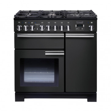 PROFESSIONAL DELUXE 90cm Dual Fuel Cooker, Charcoal Bk