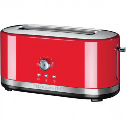 Manual Control Long 4 Slot Toaster, Empire Red
