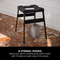 Woodfire Universal Adjustable Stand & Side Table, Black
