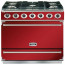 87360 90cm Single Cavity Dual Fuel Range Cooker, Red