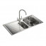 Manhattan Stainless Steel Inset Sink 1.5 Bowl, Polished