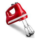 KitchenAid 5KHM6118BER Hand Mixer 6 Speed With Flex Edge Beaters, Empire Red