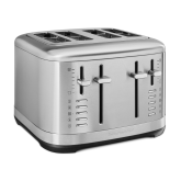 KitchenAid 5KMT4109BSX Manual Control 4 Slot Toaster, Stainless Steel
