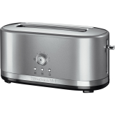 KitchenAid 5KMT4116BCU Manual Control Long 4 Slot Toaster, Contour Silver