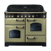 Rangemaster 114550 (CDL110EIOG/B) Classic Deluxe 110cm Induction Range Cooker, OliveGreen
