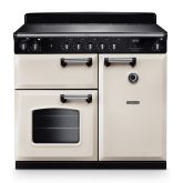 Rangemaster CL100EIPPCR/CM1 Classic 100cm Induction Cooker, Pale Cream/Chrome (2025)