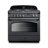 Rangemaster CLAS90FXDFFSL/C Classic FX 90cm Dual Fuel Cooker, Slate, Chrome Trim