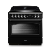 Rangemaster CLAS90FXEIBL/C Classic FX 90cm Induction Cooker, Black, Chrome