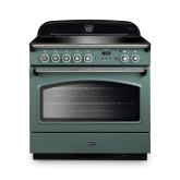 Rangemaster CLAS90FXEIMG/C Classic FX 90cm Induction Cooker, Mineral Green, Chrome